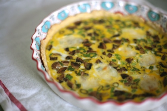 Quick Quiche, the pear and plum
